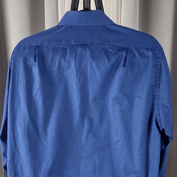 Van Heusen Men's Blue Cotton Blend Button Down Dress Shirt Size 15 (34/35) - Picture 4 of 11
